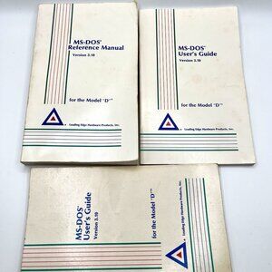 Vintage 80s MS-DOS 3.10 Manuals Set Of 3 Reference & User’s Guides Model D PC